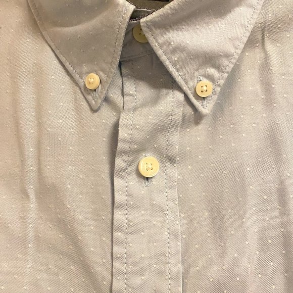 Timberland Shirt Long Sleeve Slim Fit Baby Blue Polker Dot Size M 100% cotton - Picture 5 of 7